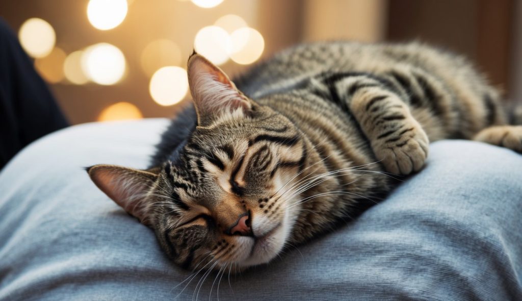 o que significa quando o gato dorme em cima do dono espiritual